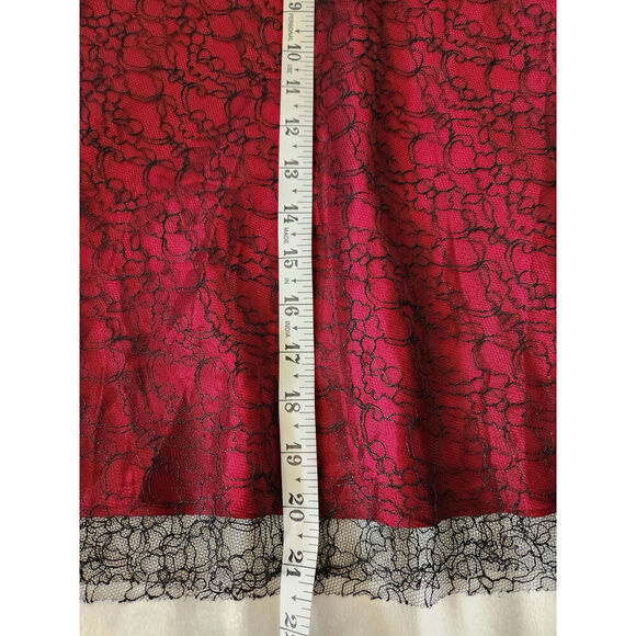 Vtg Necessary Objects Lace overlay skirt ribbon tie side zip sz XS witchy goth - Picture 8 of 8